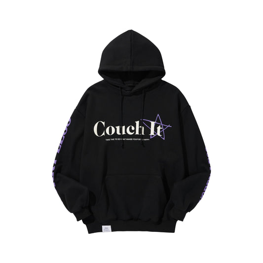 COUCH IT LOGO HOODIE / BLACK