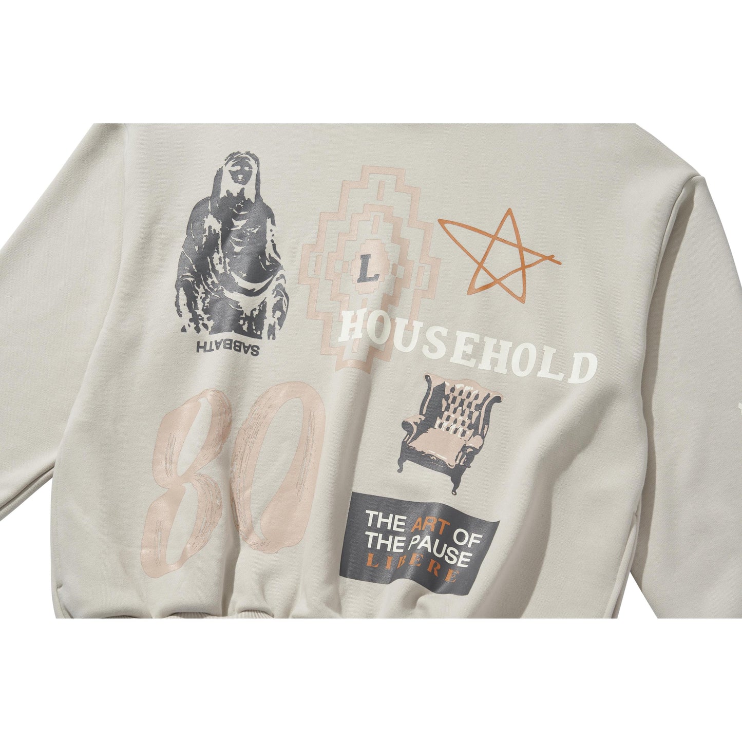 COLLAGE HOODIE / LIGHT GRAY