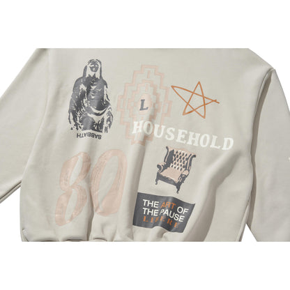 COLLAGE HOODIE / LIGHT GRAY