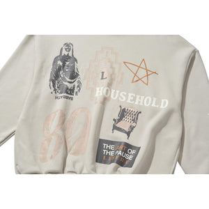 COLLAGE HOODIE / LIGHT GRAY