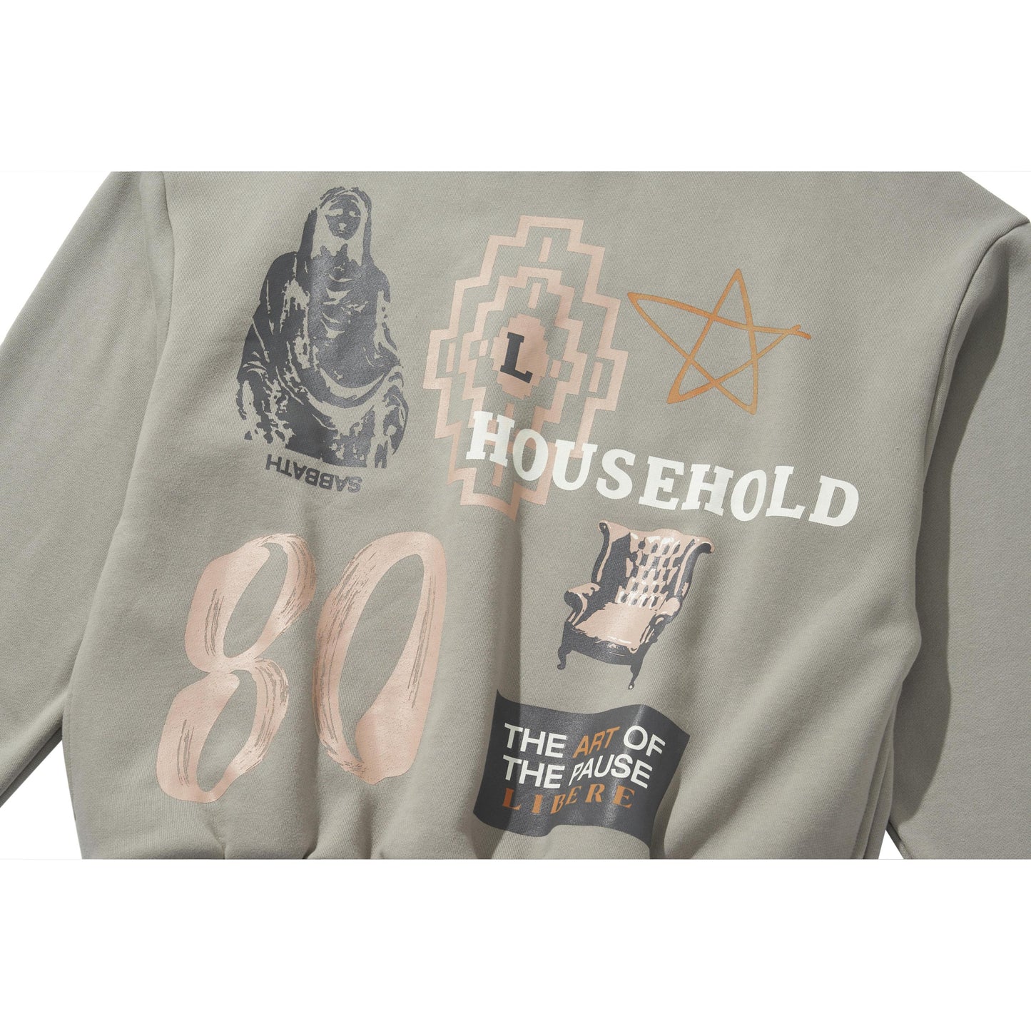 COLLAGE HOODIE / STORM DUST