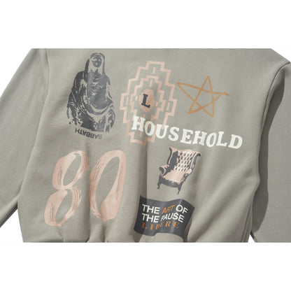 COLLAGE HOODIE / STORM DUST