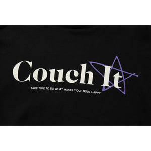 COUCH IT LOGO HOODIE / BLACK