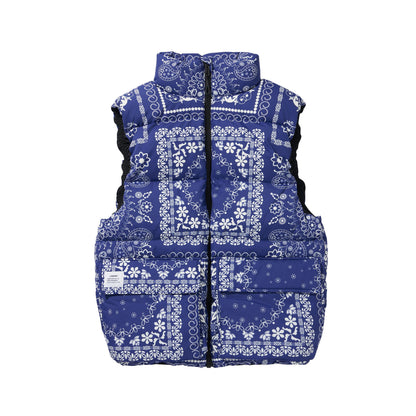 BANDANA DOWN VEST / BLUE