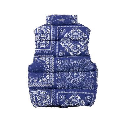BANDANA DOWN VEST / BLUE