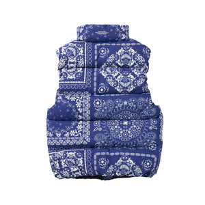 BANDANA DOWN VEST / BLUE