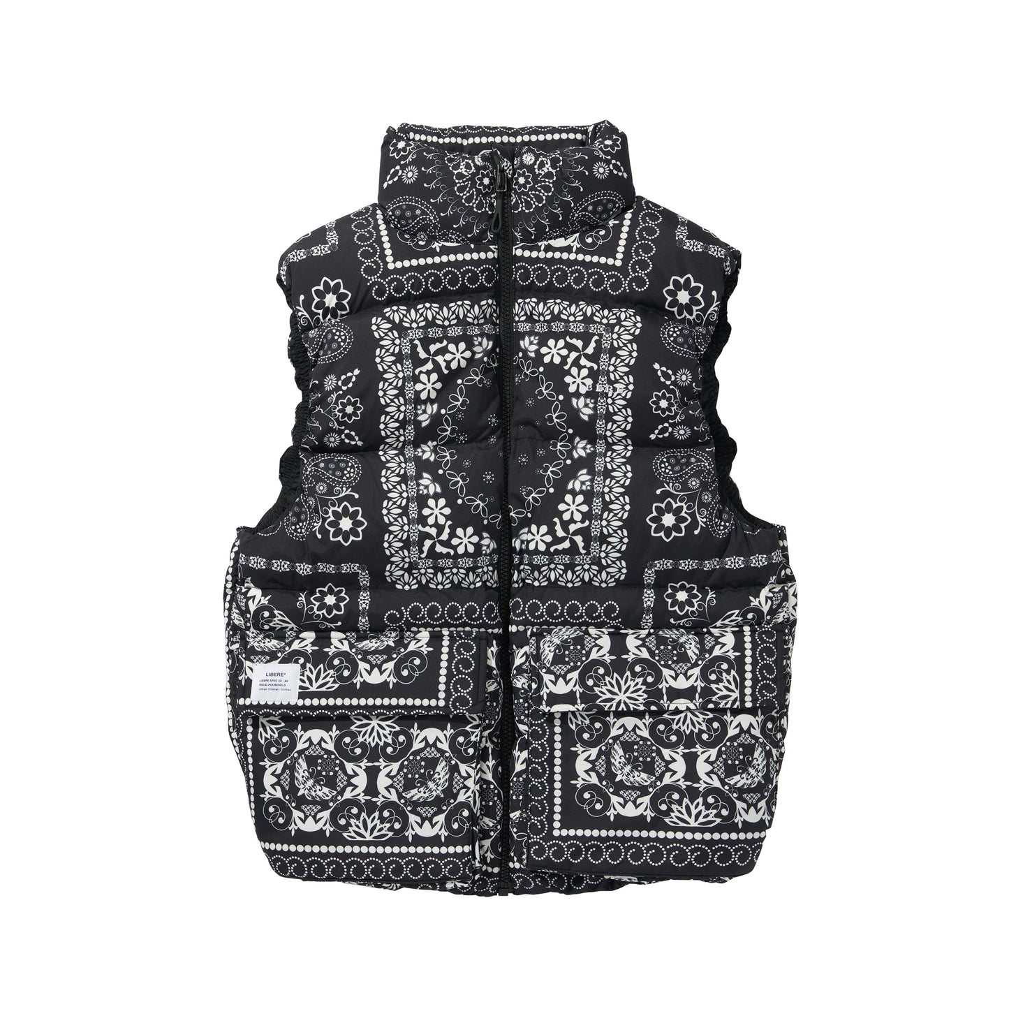 BANDANA DOWN VEST / BLACK