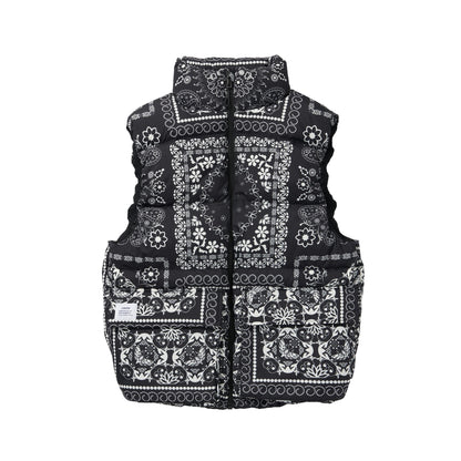 BANDANA DOWN VEST / BLACK