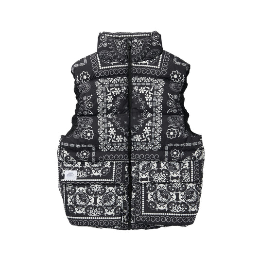 BANDANA DOWN VEST / BLACK