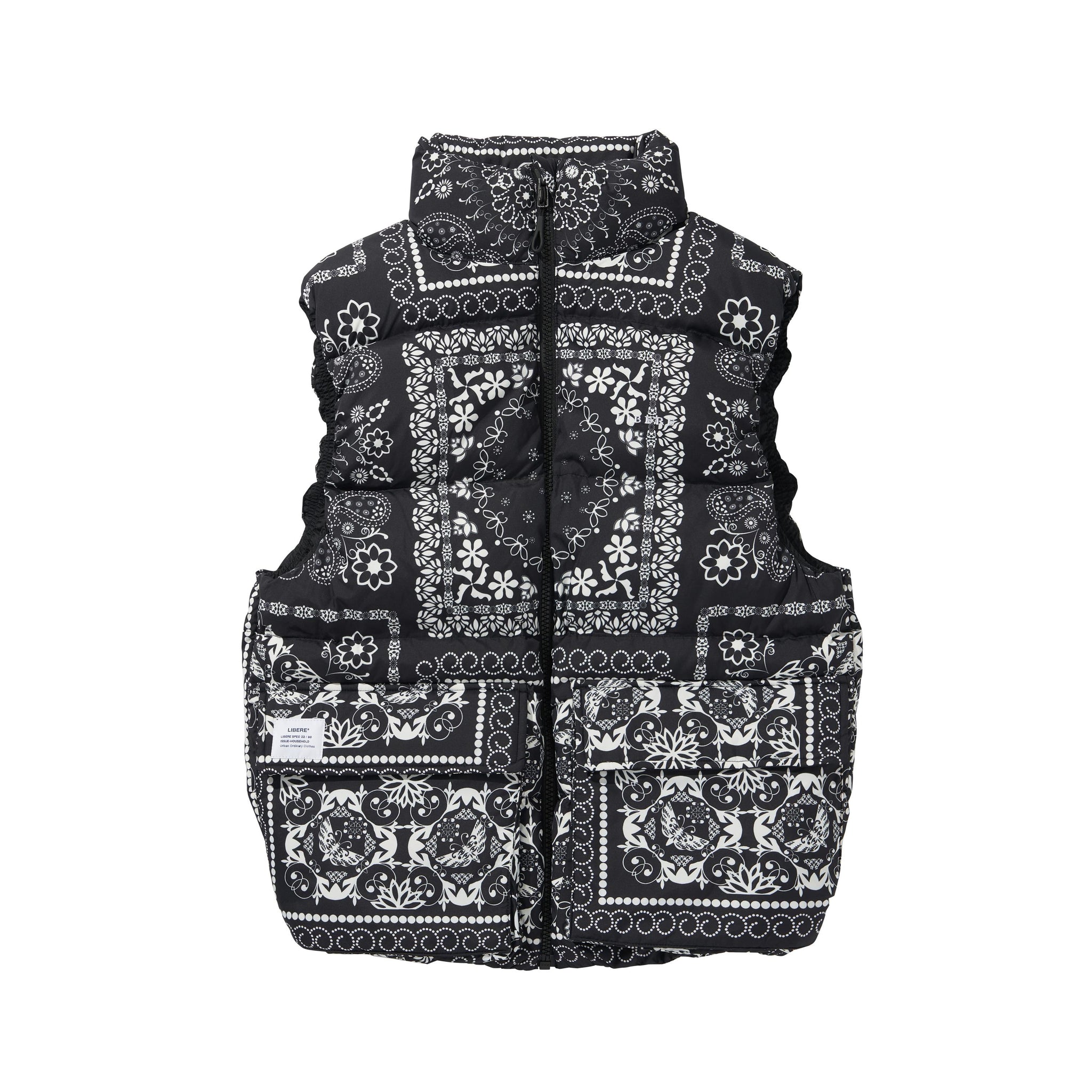 BANDANA DOWN VEST / BLACK – LIBERE