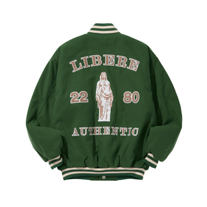 LIBERE VARSITYJACKET / GREEN
