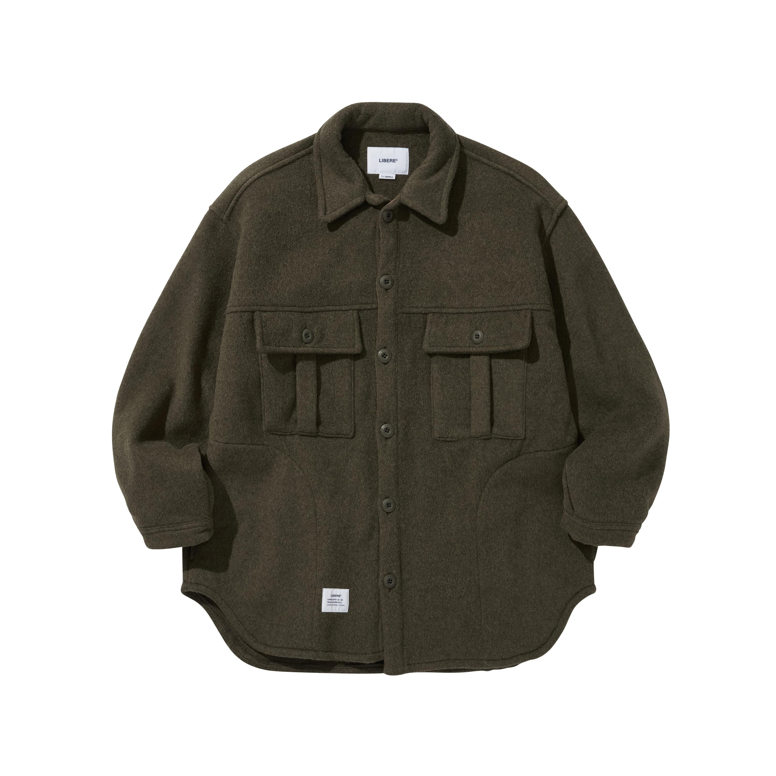 POCKET CHIMAYO OVER SHIRTS / KHAKI