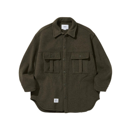 POCKET CHIMAYO OVER SHIRTS / KHAKI