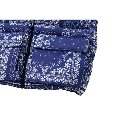 BANDANA DOWN VEST / BLUE