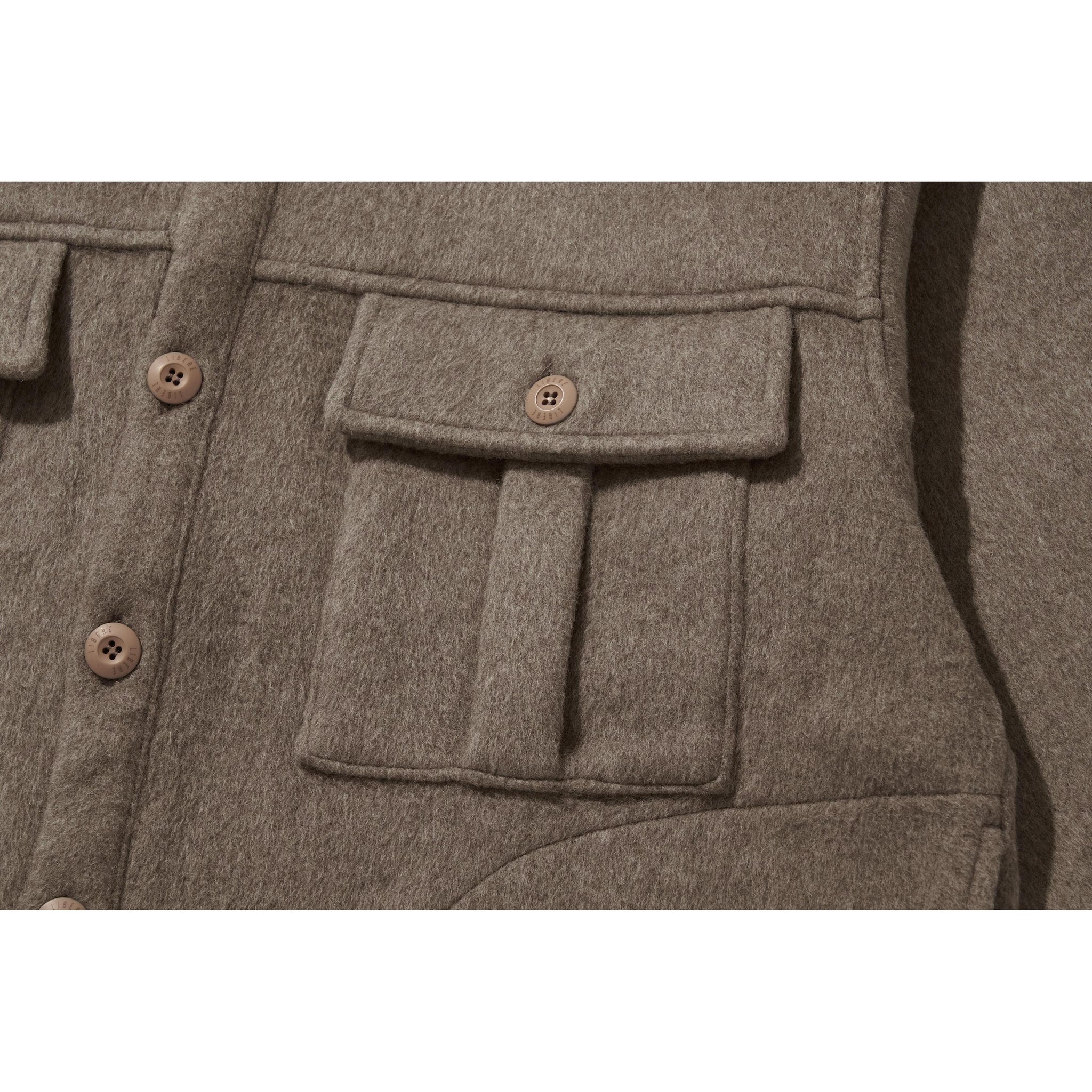 POCKET CHIMAYO OVER SHIRTS / SAND STONE