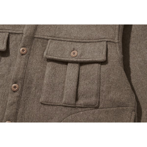 POCKET CHIMAYO OVER SHIRTS / SAND STONE
