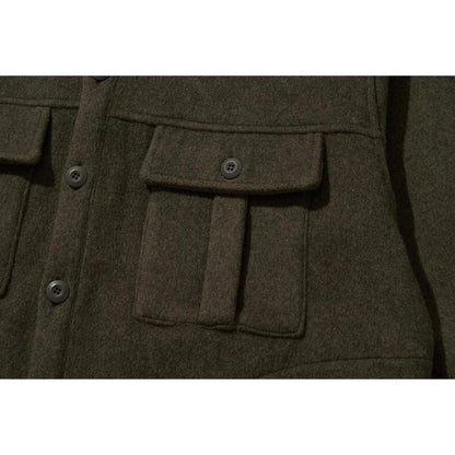 POCKET CHIMAYO OVER SHIRTS / KHAKI