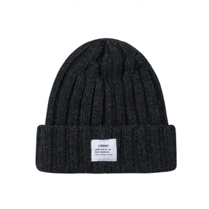 LOGO BEANIE / CHARCOAL