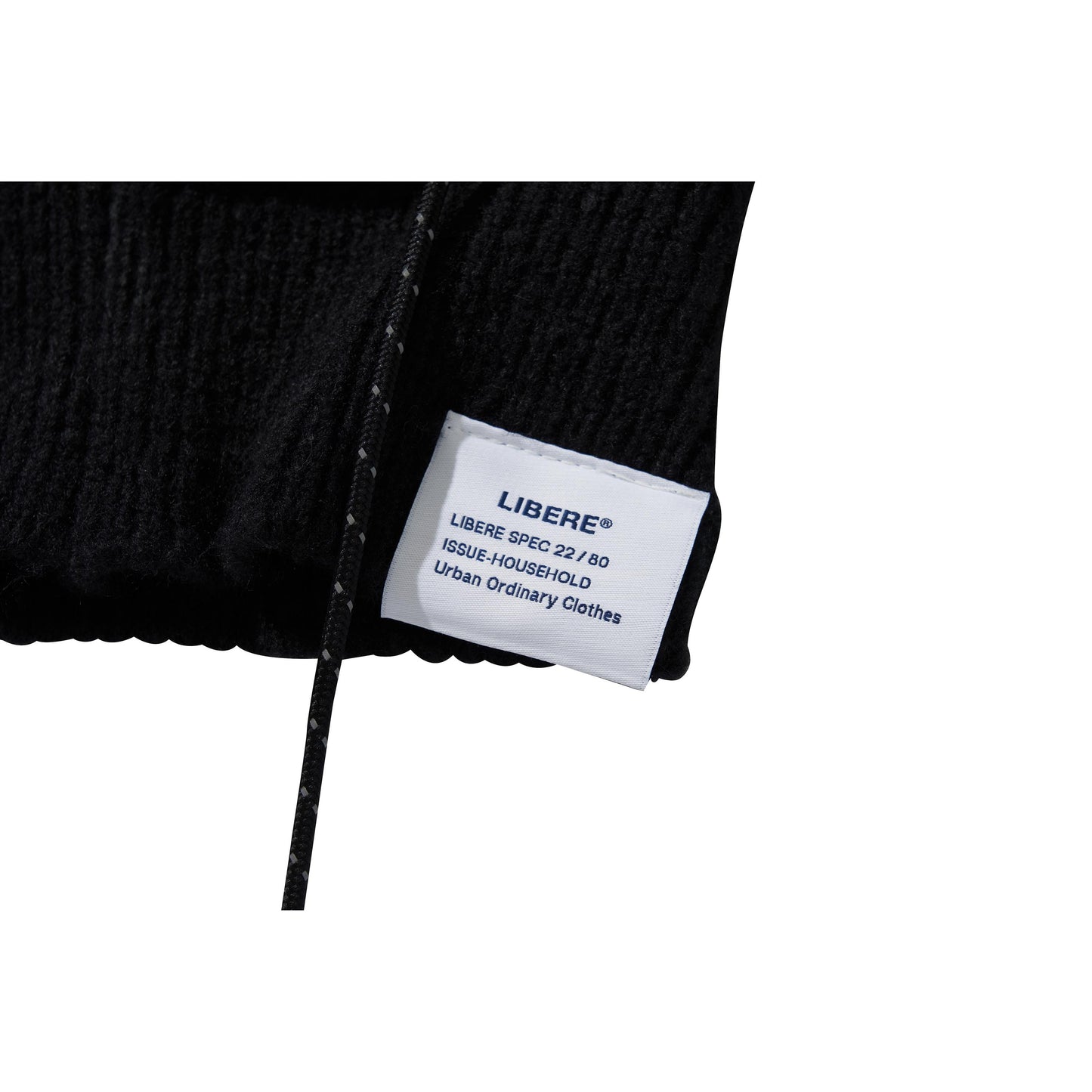 STRING WARM HOOD / BLACK