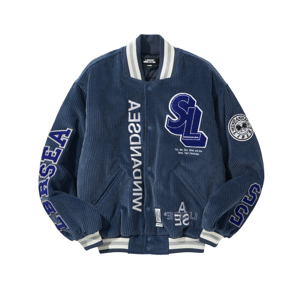 WDS X LIBERE VARSITY JACKET NAVY