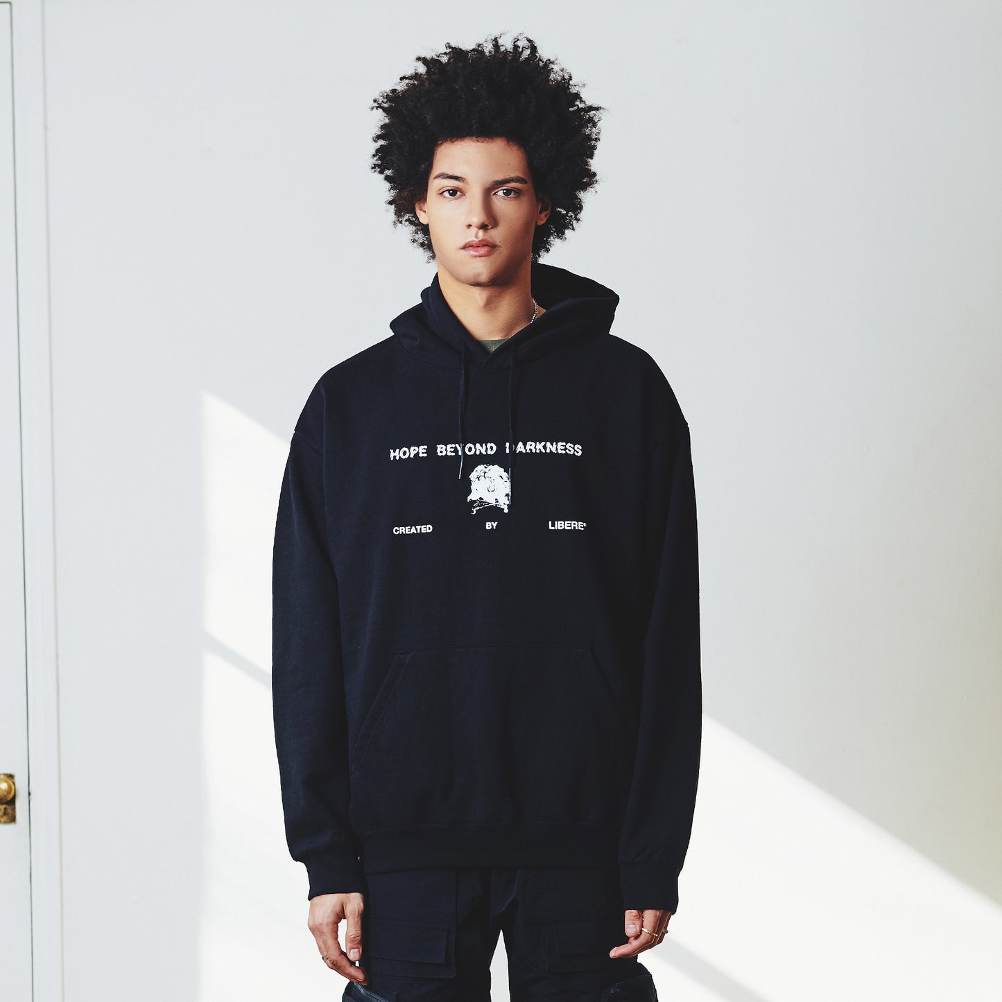 FLOWER BONE HOODIE / BLACK