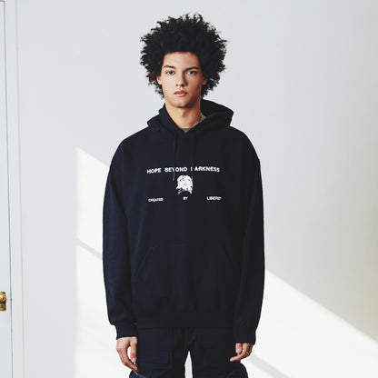 FLOWER BONE HOODIE / BLACK