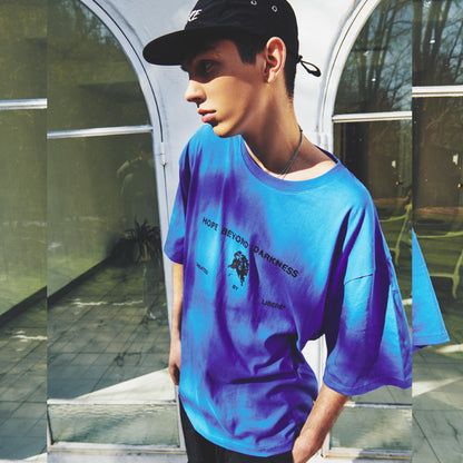 FLOWER BONE TEE / BLUE