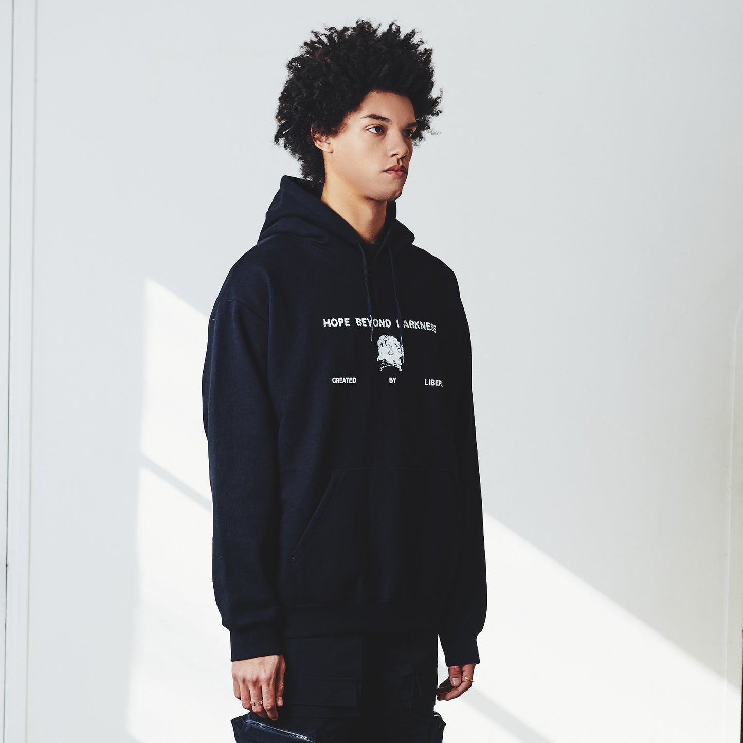 FLOWER BONE HOODIE / BLACK