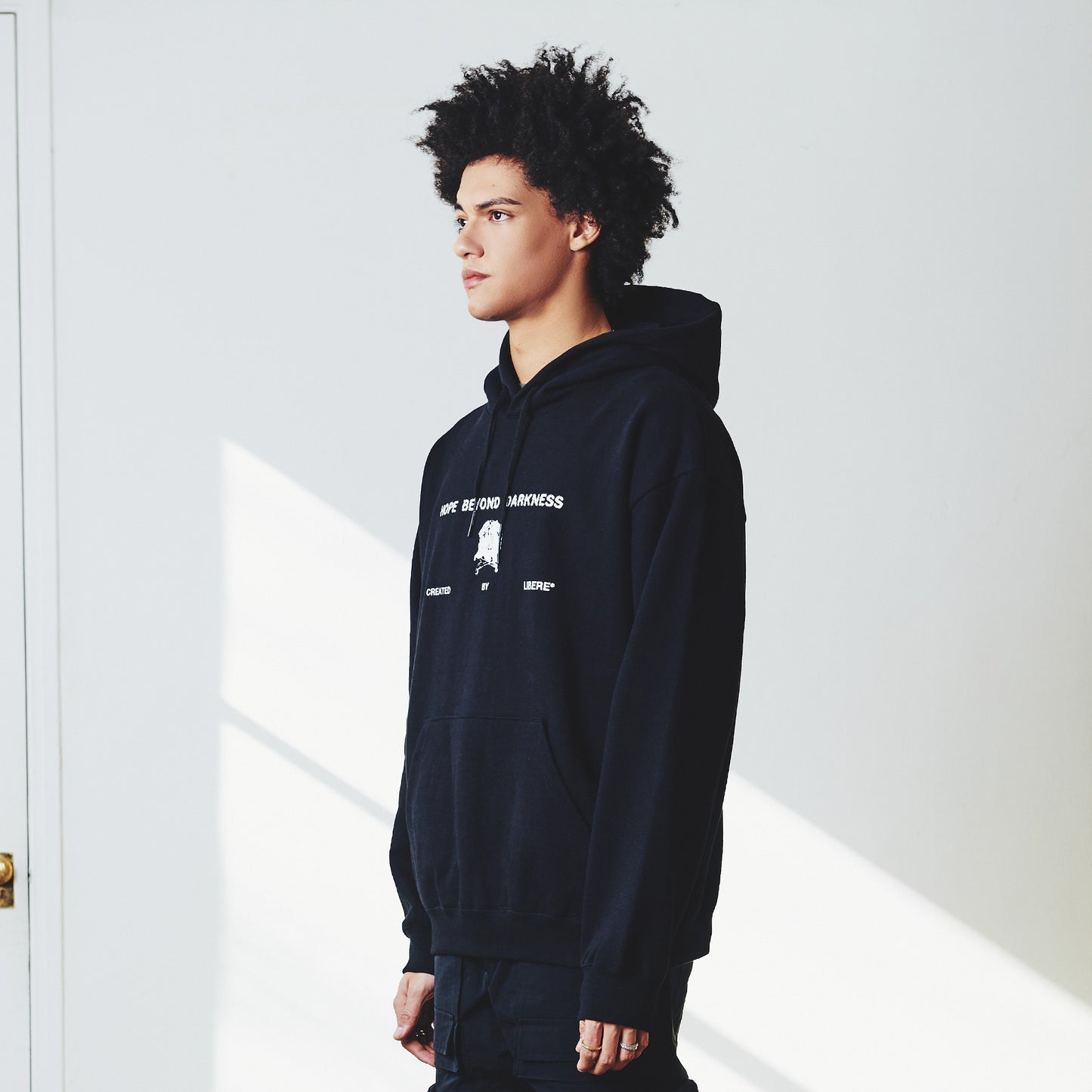 FLOWER BONE HOODIE / BLACK