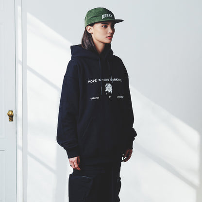 FLOWER BONE HOODIE / BLACK