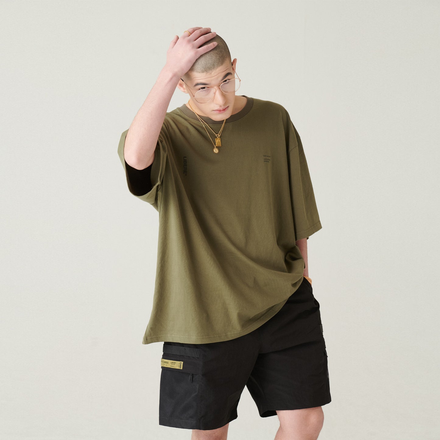 21 SLOGAN TEE / OLIVE