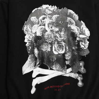 FLOWER BONE HOODIE / BLACK