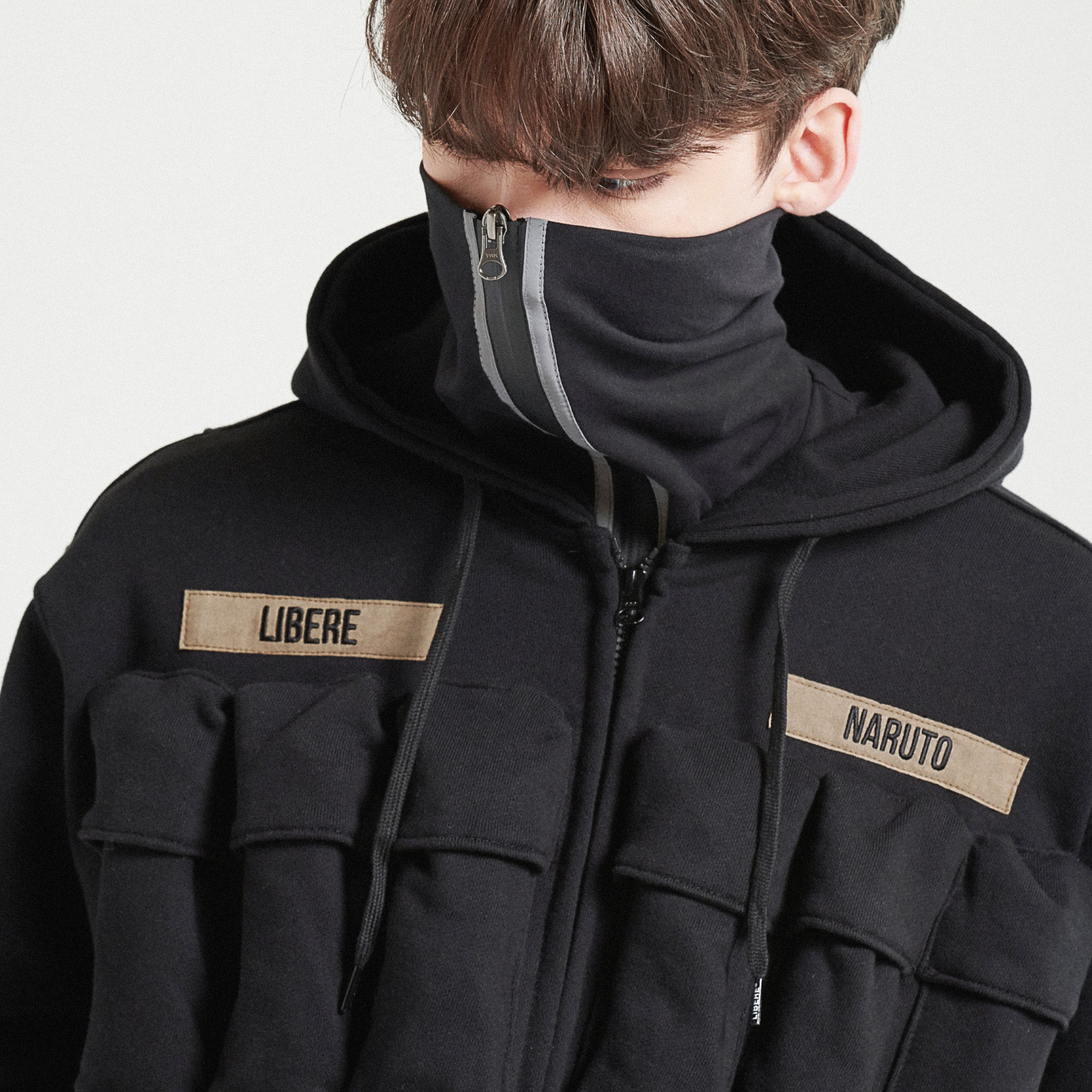 TACTIICAL ZIP-UP HOODIE / BLACK