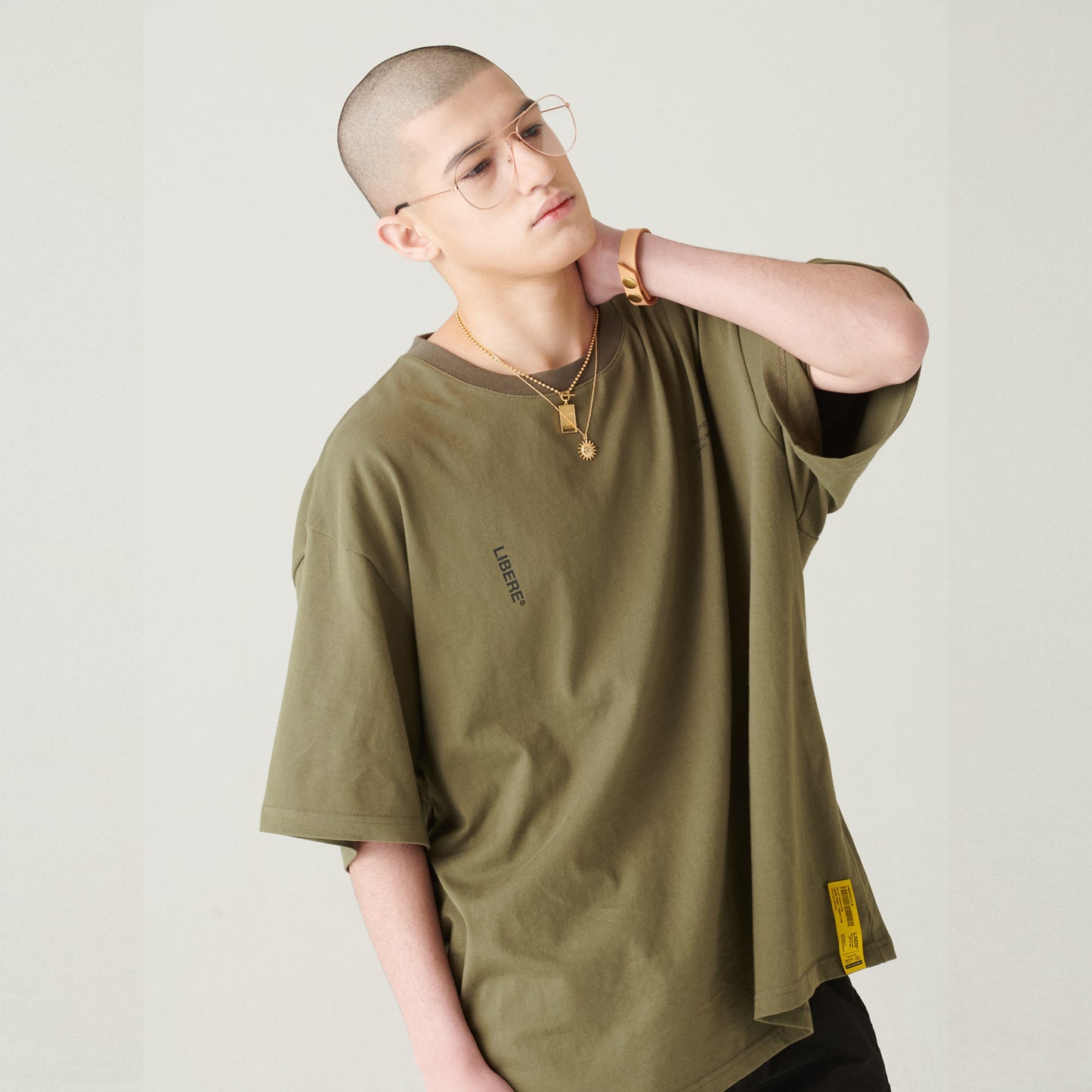 21 SLOGAN TEE / OLIVE