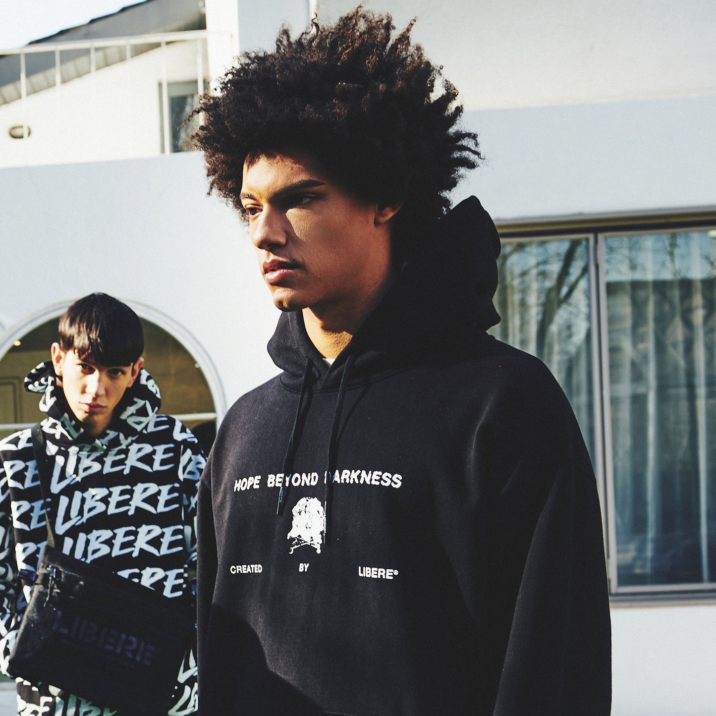 FLOWER BONE HOODIE / BLACK