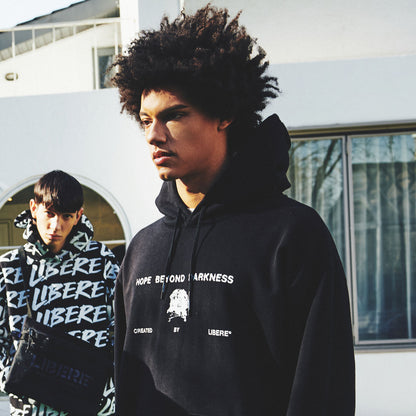 FLOWER BONE HOODIE / BLACK