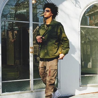 COLLAGE COACH JACKET / OLIVE