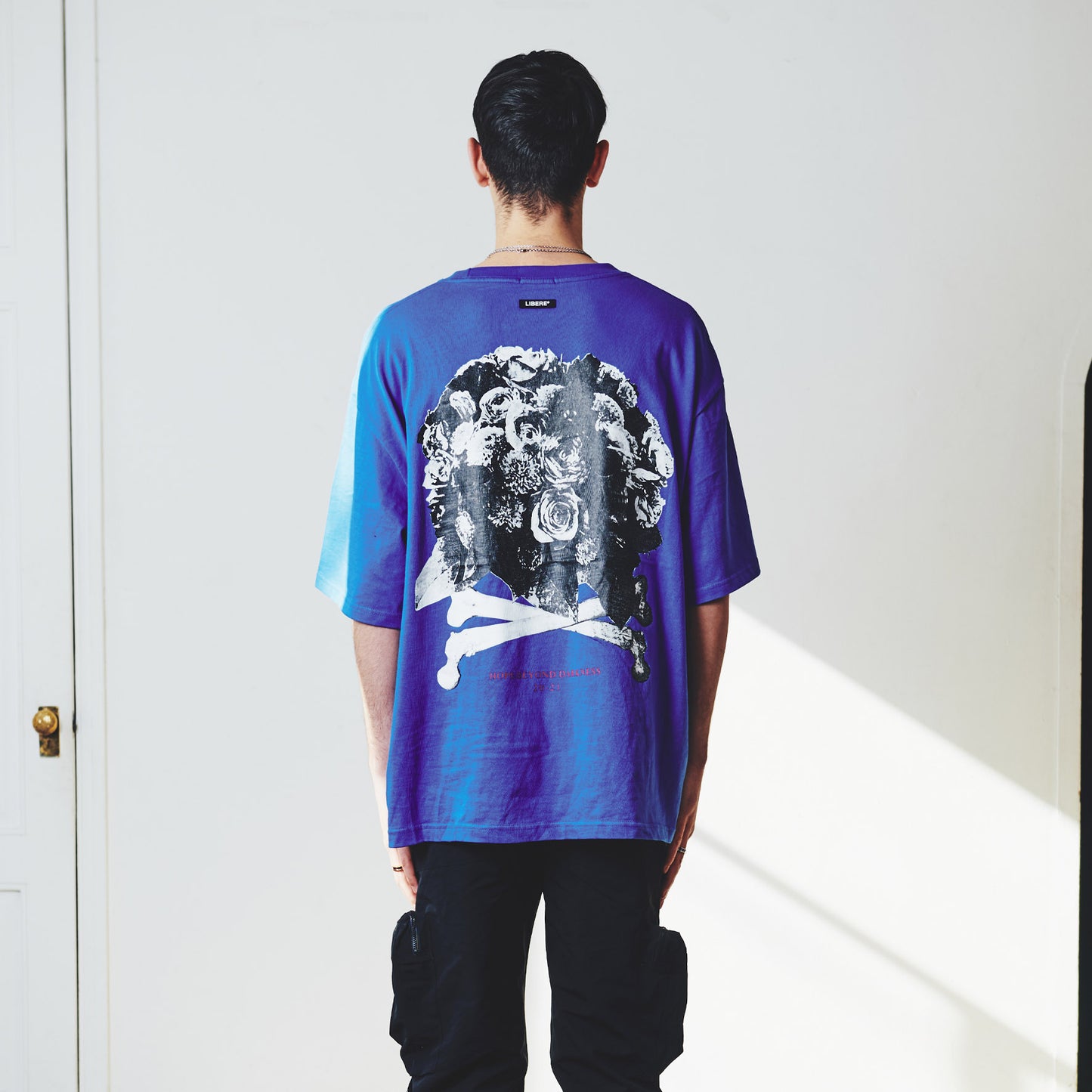 FLOWER BONE TEE / BLUE
