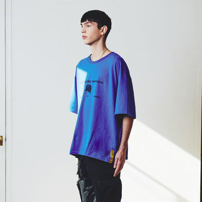 FLOWER BONE TEE / BLUE