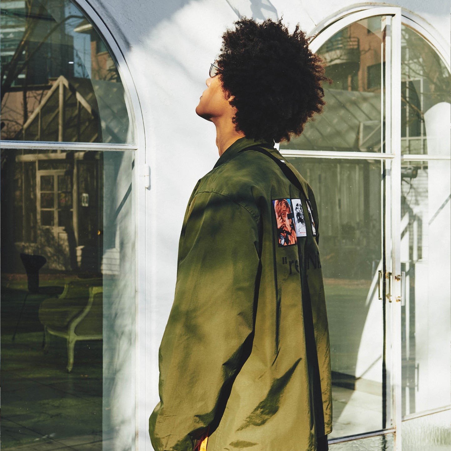 COLLAGE COACH JACKET / OLIVE