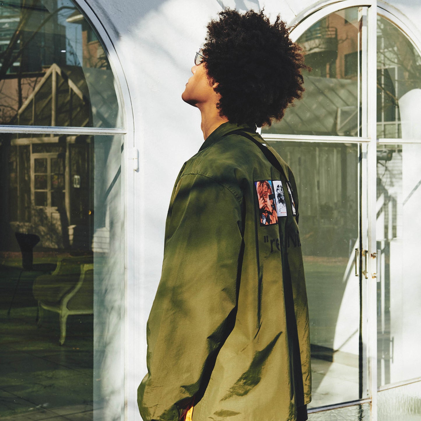 COLLAGE COACH JACKET / OLIVE