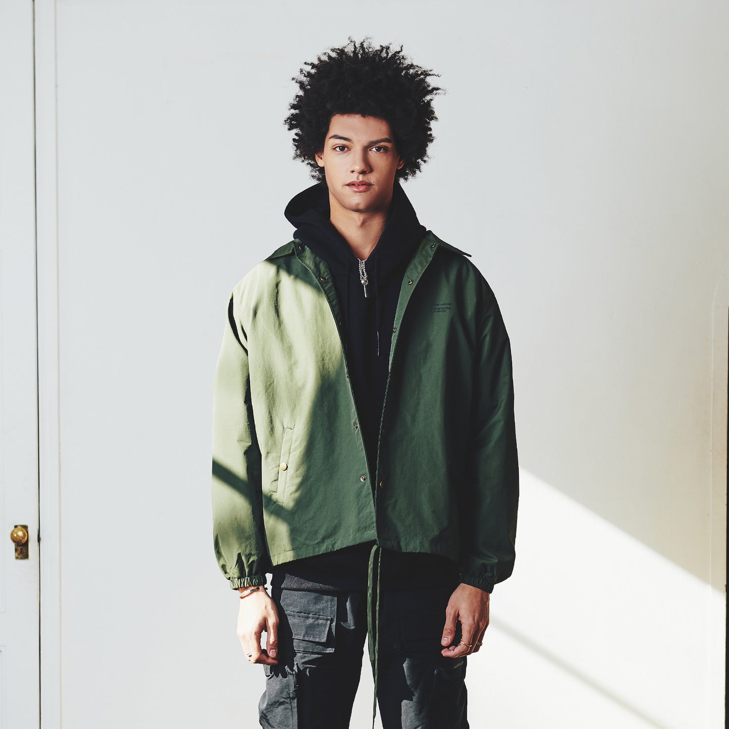 COLLAGE COACH JACKET / OLIVE