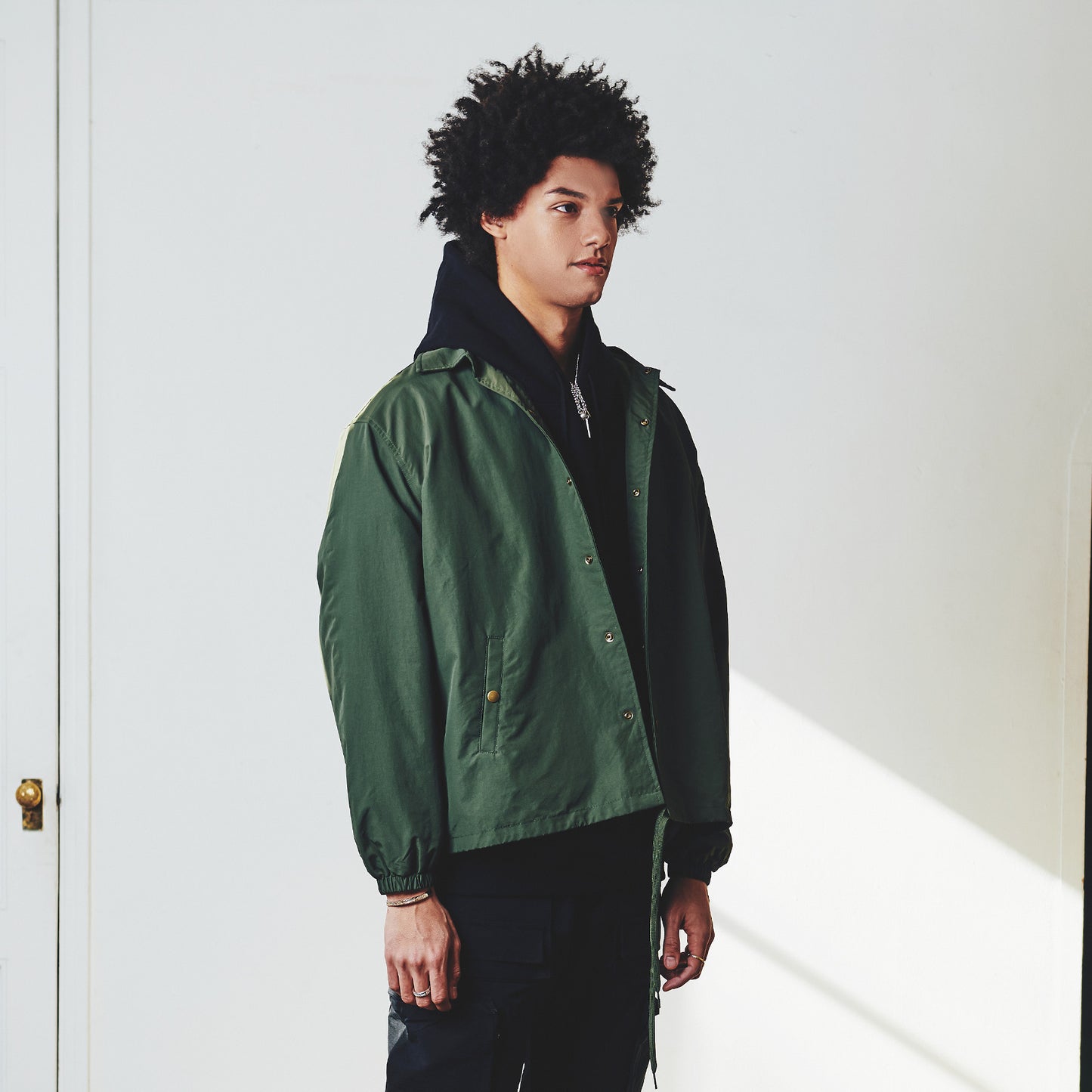 COLLAGE COACH JACKET / OLIVE