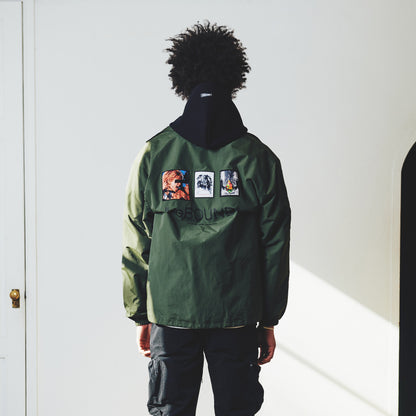 COLLAGE COACH JACKET / OLIVE