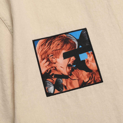 LINNEN COLLAGE SHIRT / IVORY