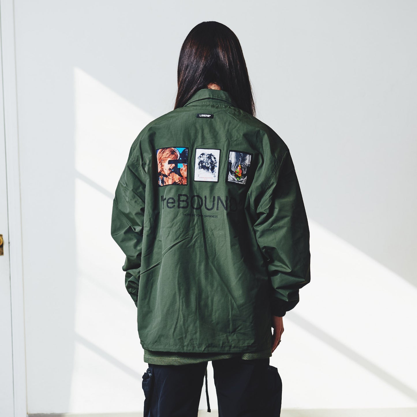 COLLAGE COACH JACKET / OLIVE