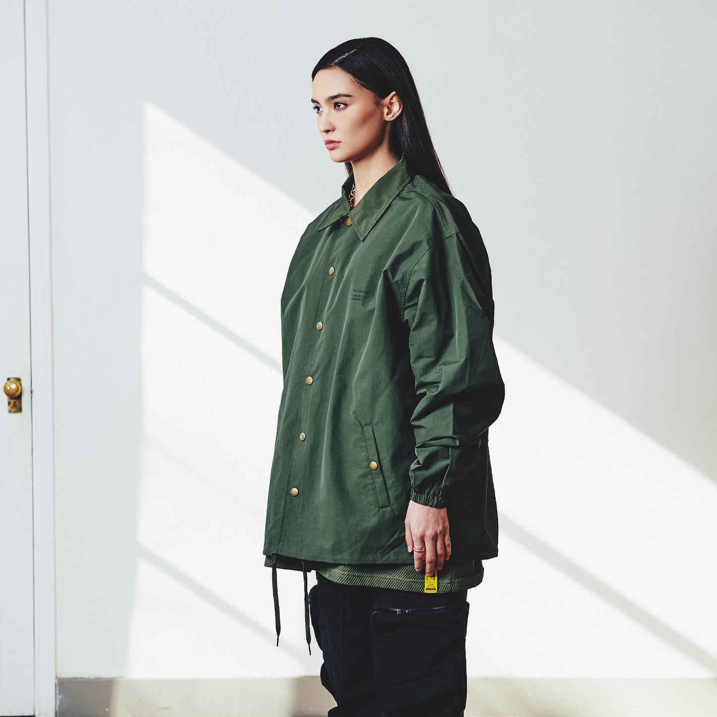 COLLAGE COACH JACKET / OLIVE