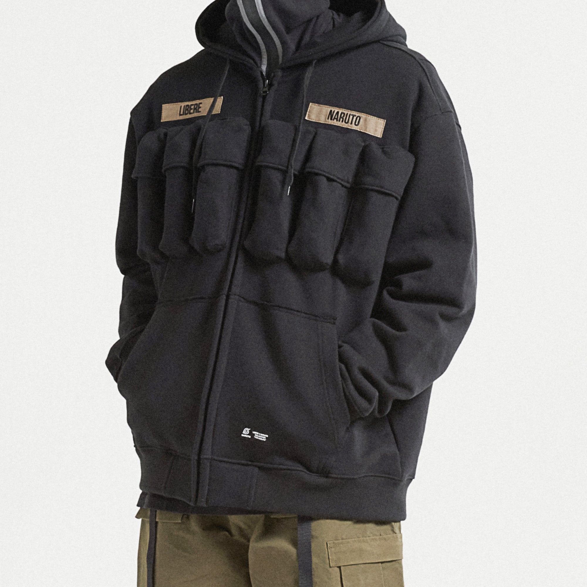 TACTIICAL ZIP-UP HOODIE / BLACK