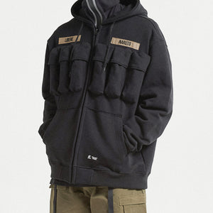 TACTIICAL ZIP-UP HOODIE / BLACK