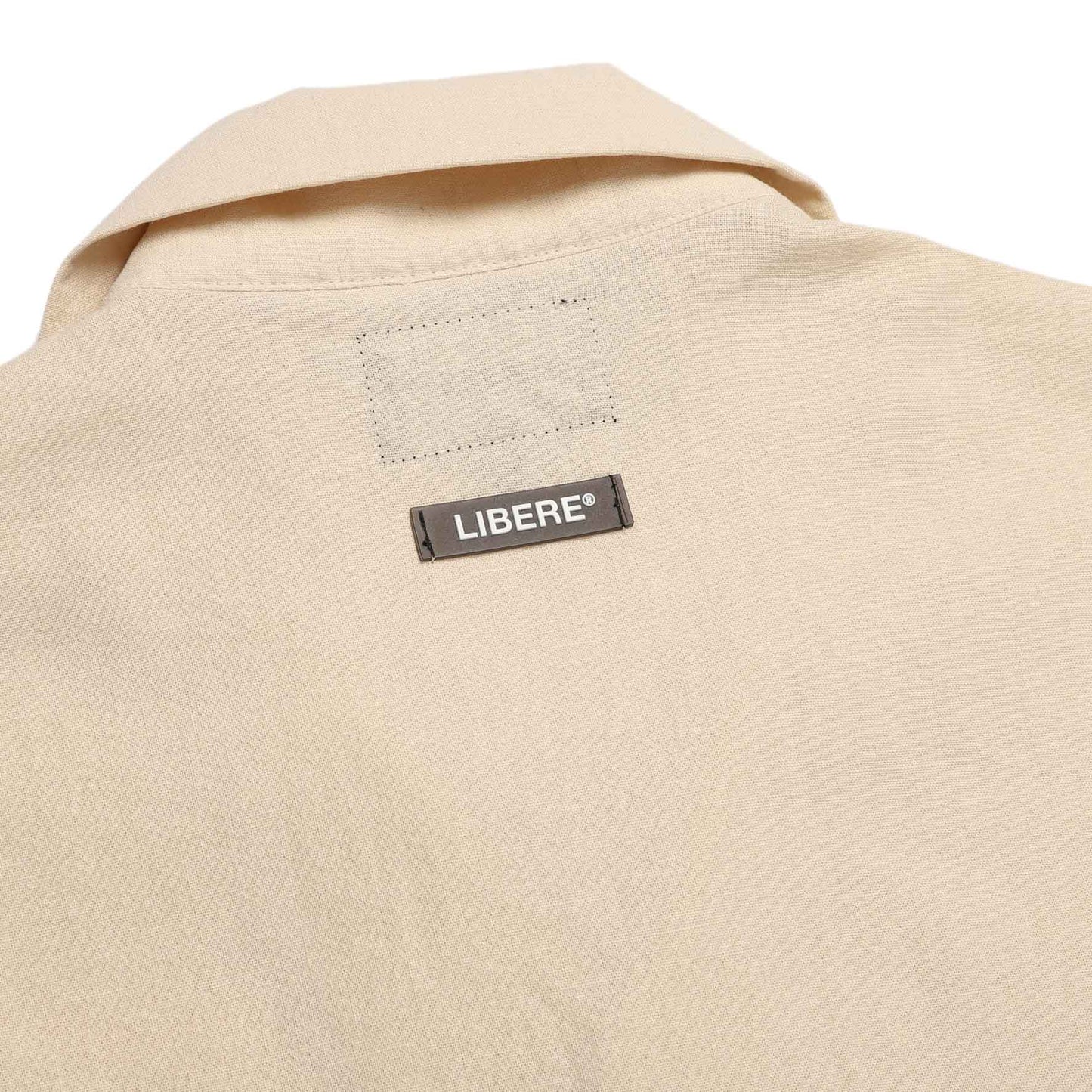 LINNEN COLLAGE SHIRT / IVORY